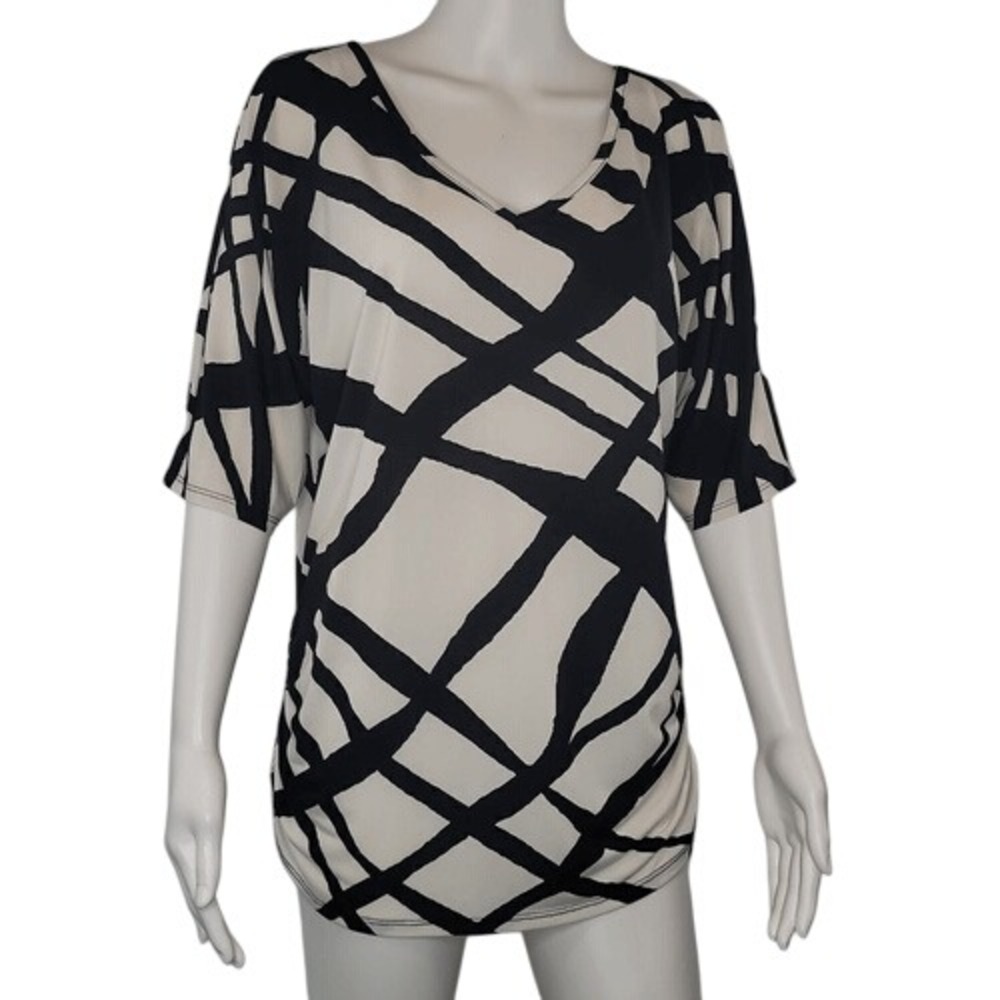AGB Black & White Short Sleeve Top